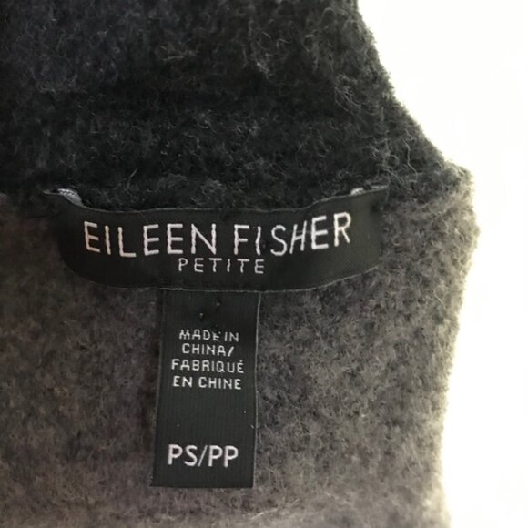 EILEEN FISHER Oval Open Circle ColorBlock Cardigan Sweater Wool Knit Jacket S - Picture 5 of 11